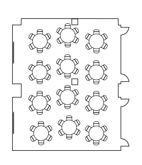 A-B or B-C Extended Room - Rounds setup