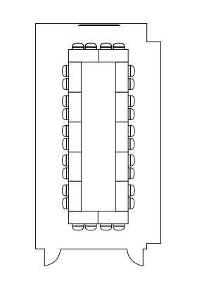 CH2M Room - Hollow Square setup - 28 ppl